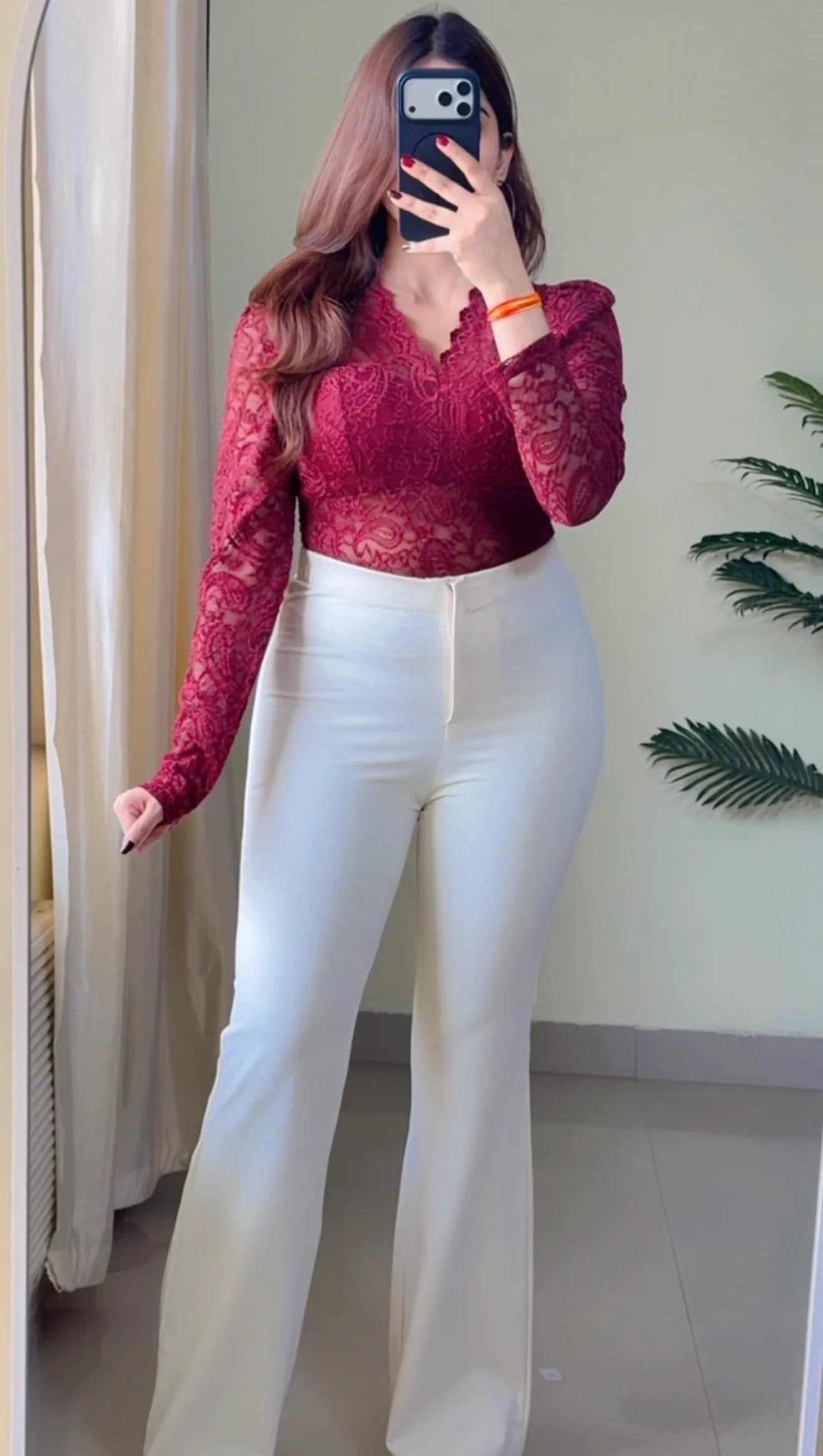 Egg White Sculpted Bootcut Trouser