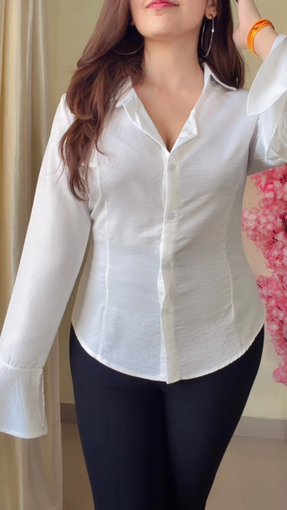 Premium Corset Back flared Sleeves Shirt