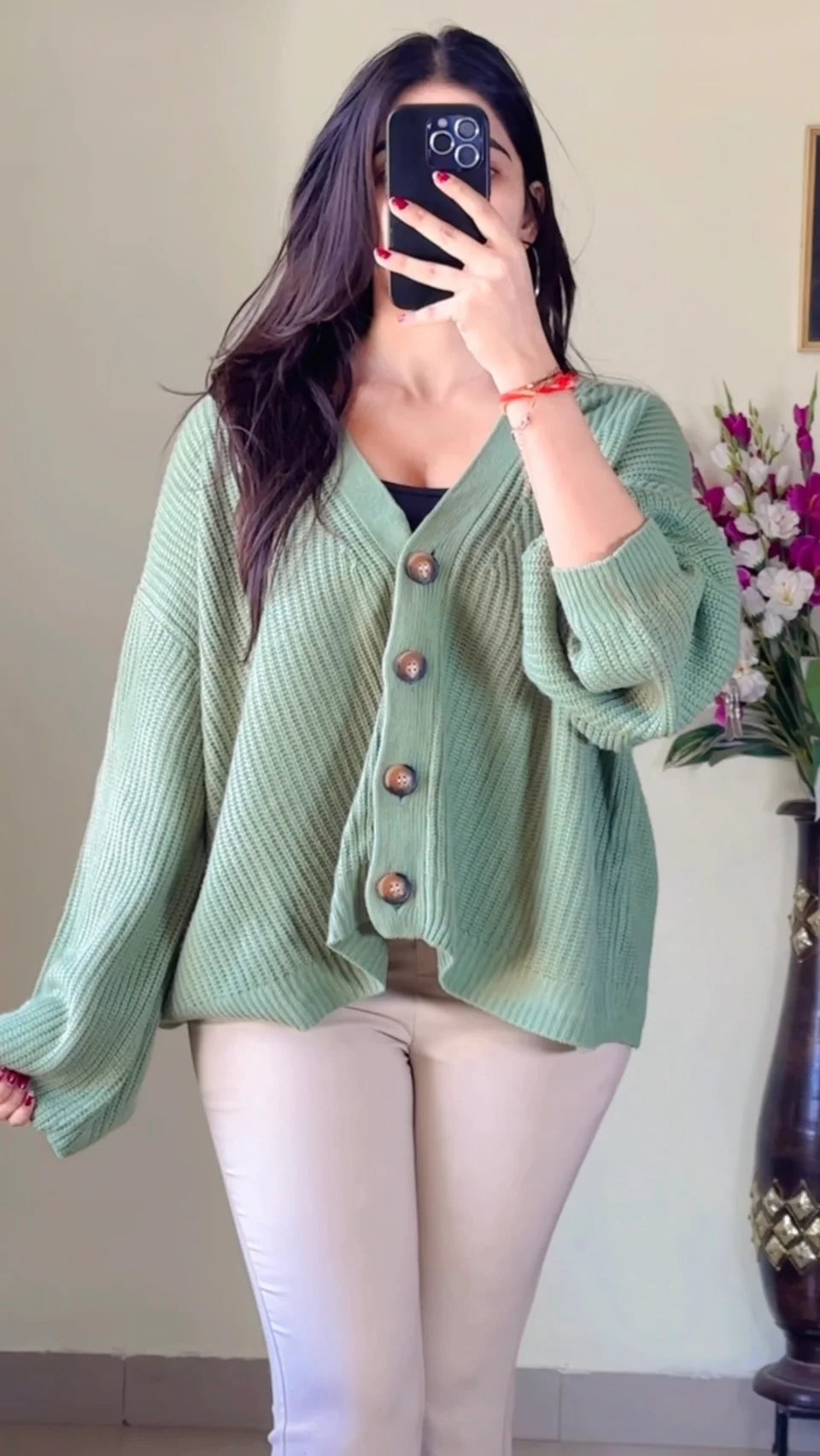 Size(L to 2XL )Crochet Sweater CB-125