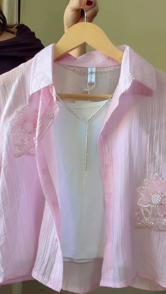 Pastel Pink shirt+ Inner Combo
