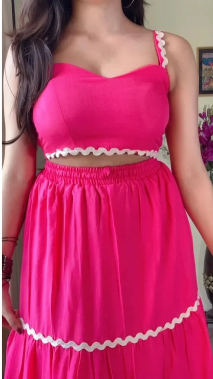 Pink Padded Co-Ord Set(PCD-32)