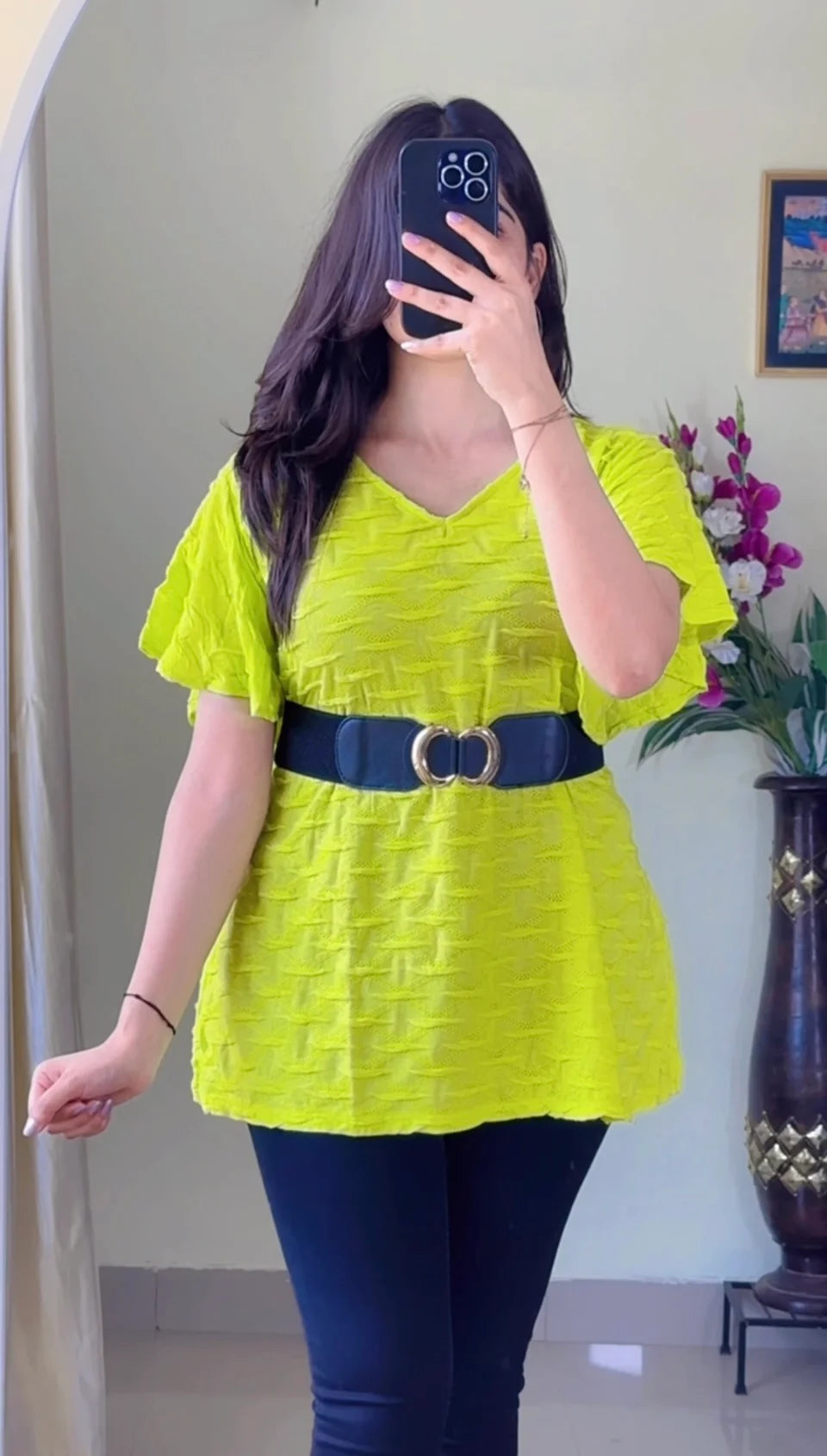 (L To Xl) Crochet Top- (C-477)