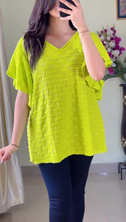 (L To Xl) Crochet Top- (C-477)