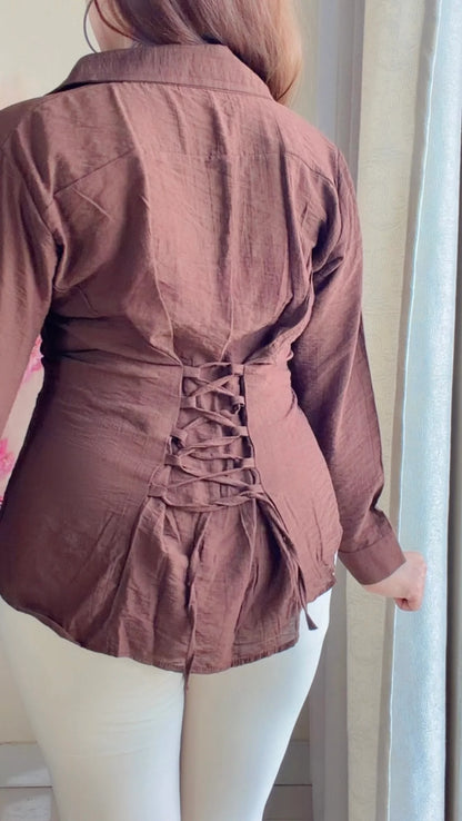 Premium Corset Back Summer Shirt