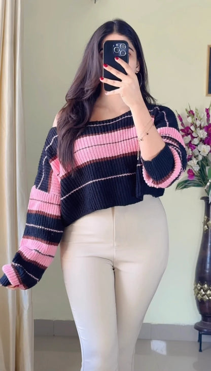 (Free Size) Crochet Sweater- (Cb21)