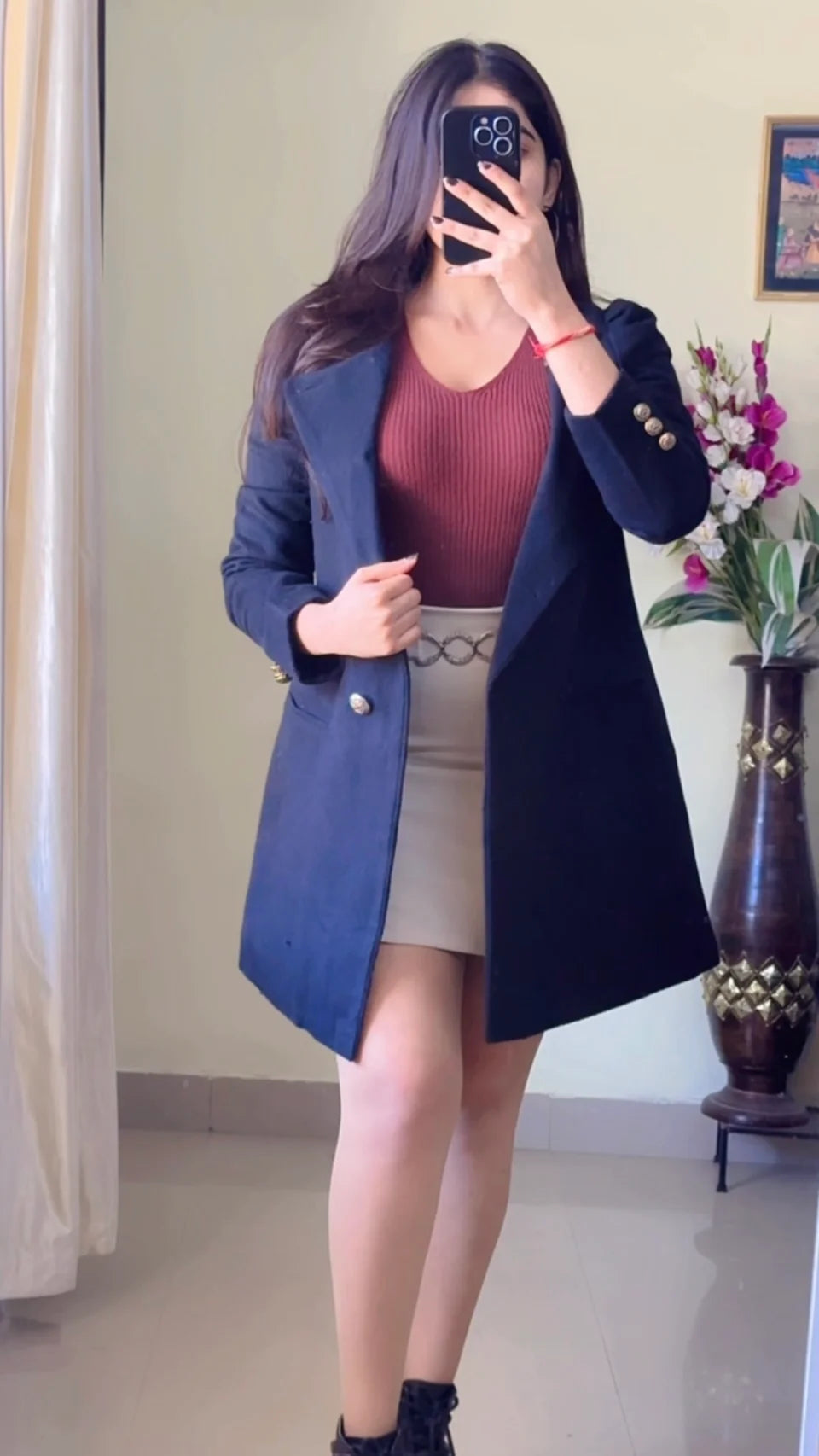 Black Winter Coat- Wo152