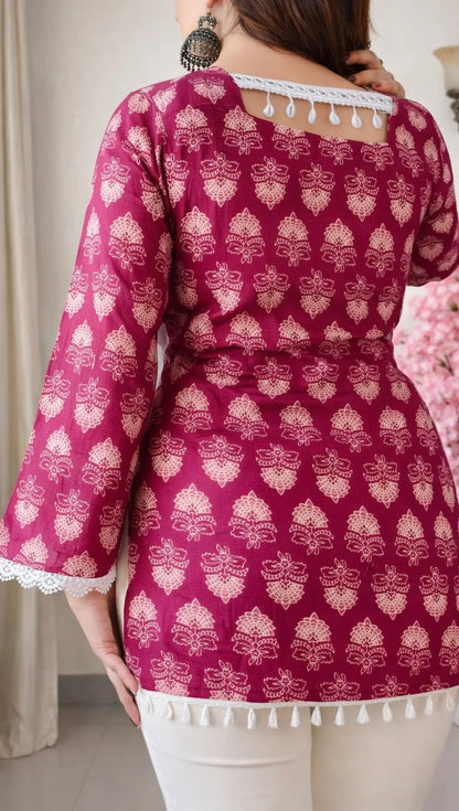 Pretty Flared Sleeves Short kurti