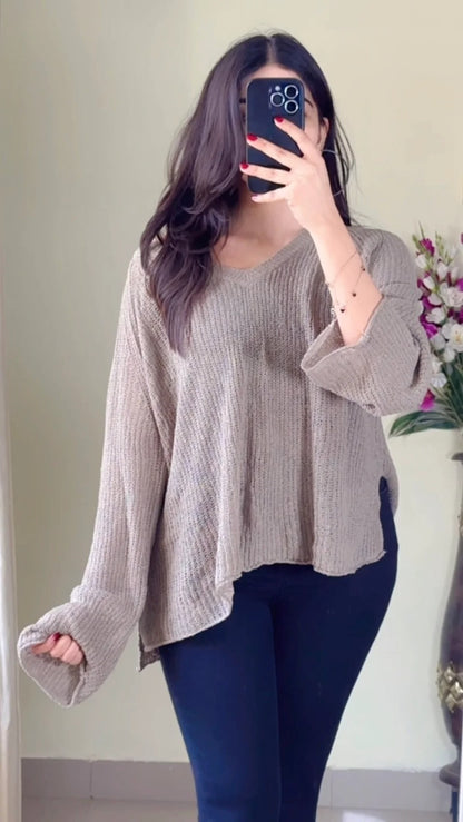 (Free Size Upto 36 to 42) Crochet Top- (Cb40)