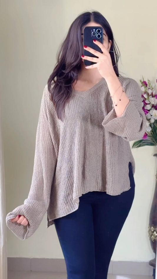 (Free Size Upto 36 to 42) Crochet Top- (Cb40)