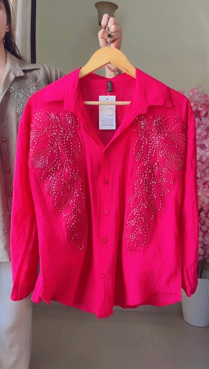 Pinkleaf Embroidered Premium Shirt