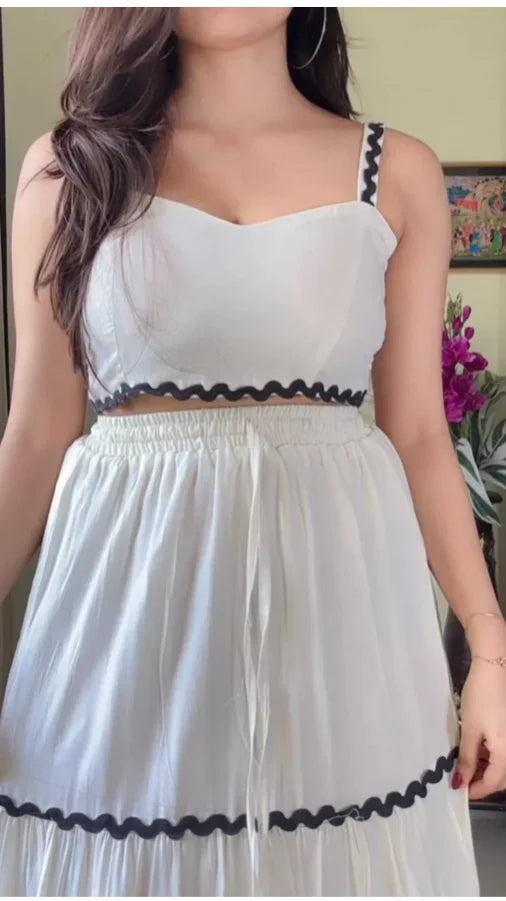 White Padded Co-Ord Set(PCD-35)