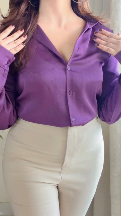 Purple Luxe Sheen Shirt