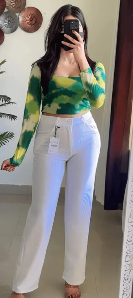 White Straight Fit High Quality Trouser (Brand New) [P-34]