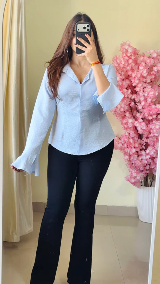 Premium Corset Back flared Sleeves Shirt