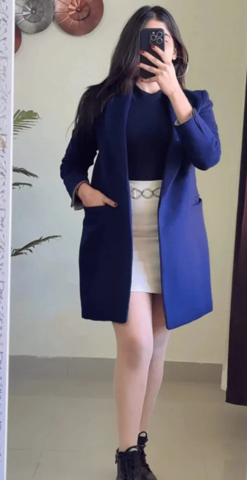 (Xs To S) Winter Royal Blue Coat W323