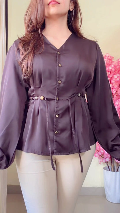 Royal Grace Peplum Shirt-