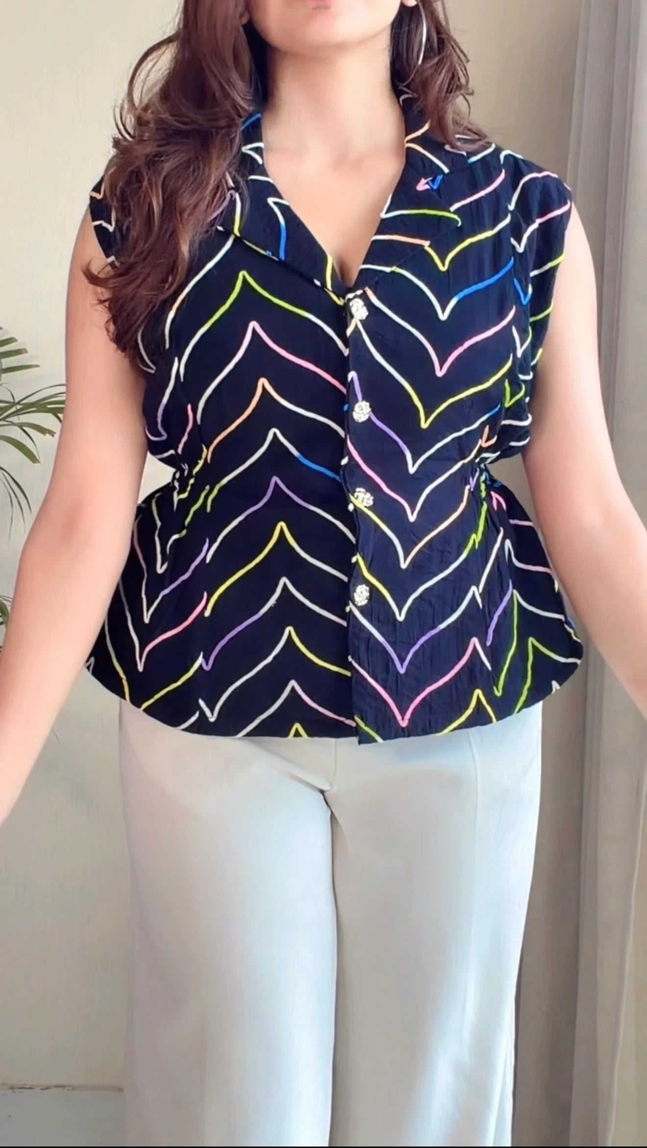 Ziva Statement Printed Co-Ord Set (Top+Pant)