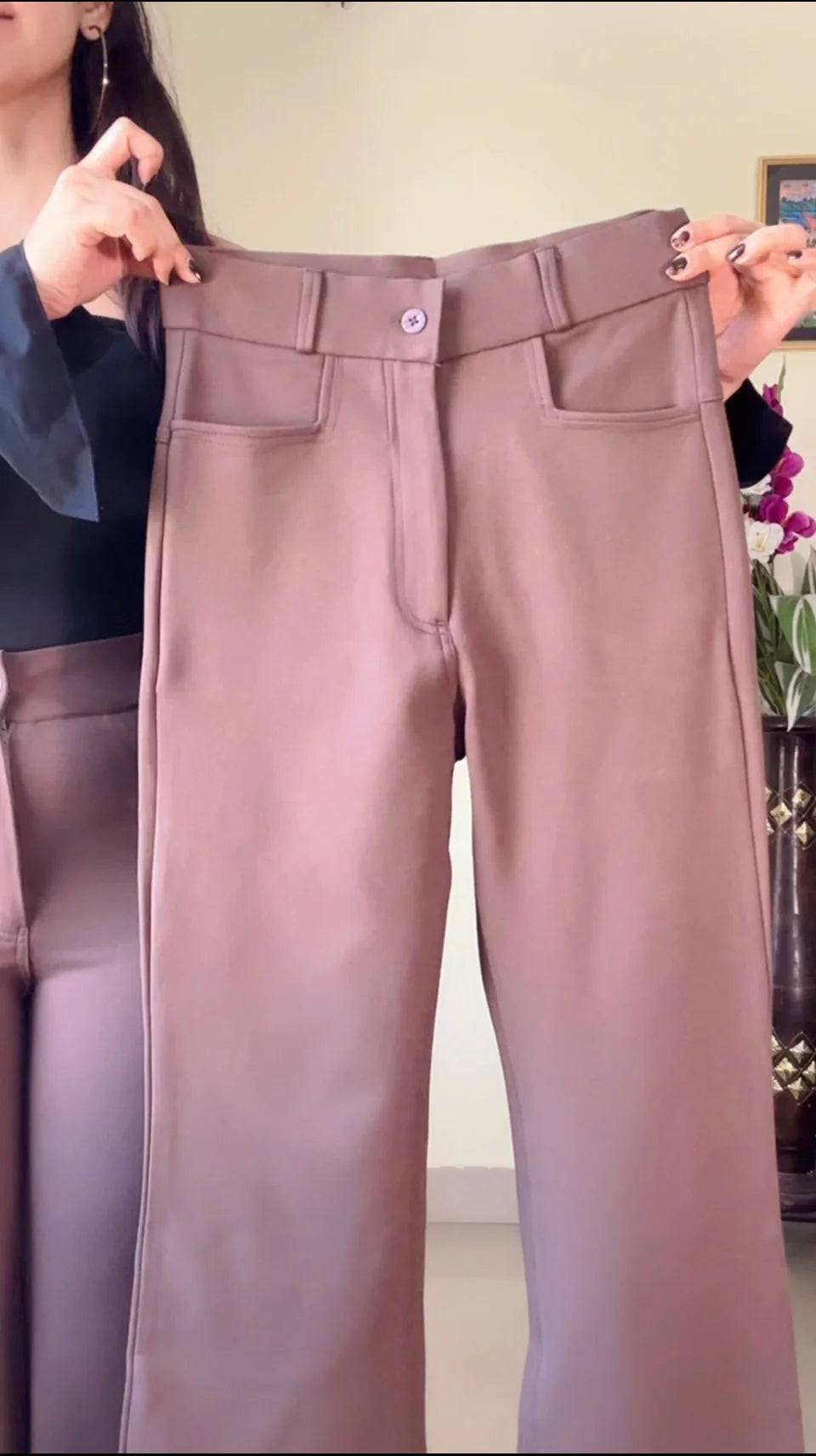 Tan Brown High Quality Flared Trouser- PO8 ,P-37