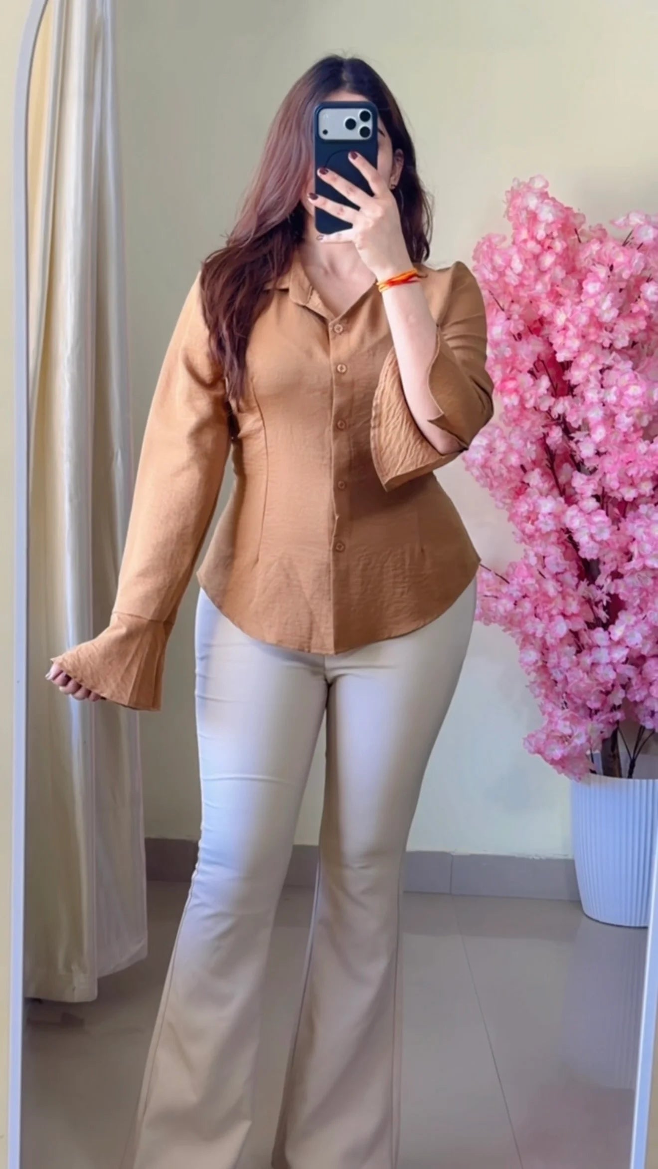 Premium Corset Back flared Sleeves Shirt
