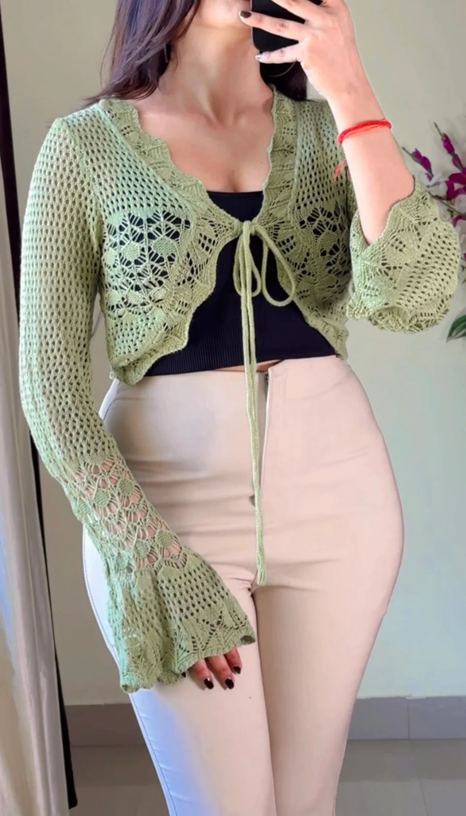 (Size-Xs to S) Crochet Top-CB156