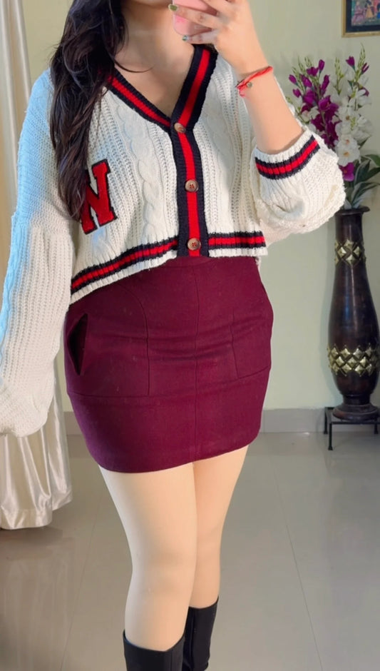 (Size-Free Size) - Classy Crochet Sweater-Co370