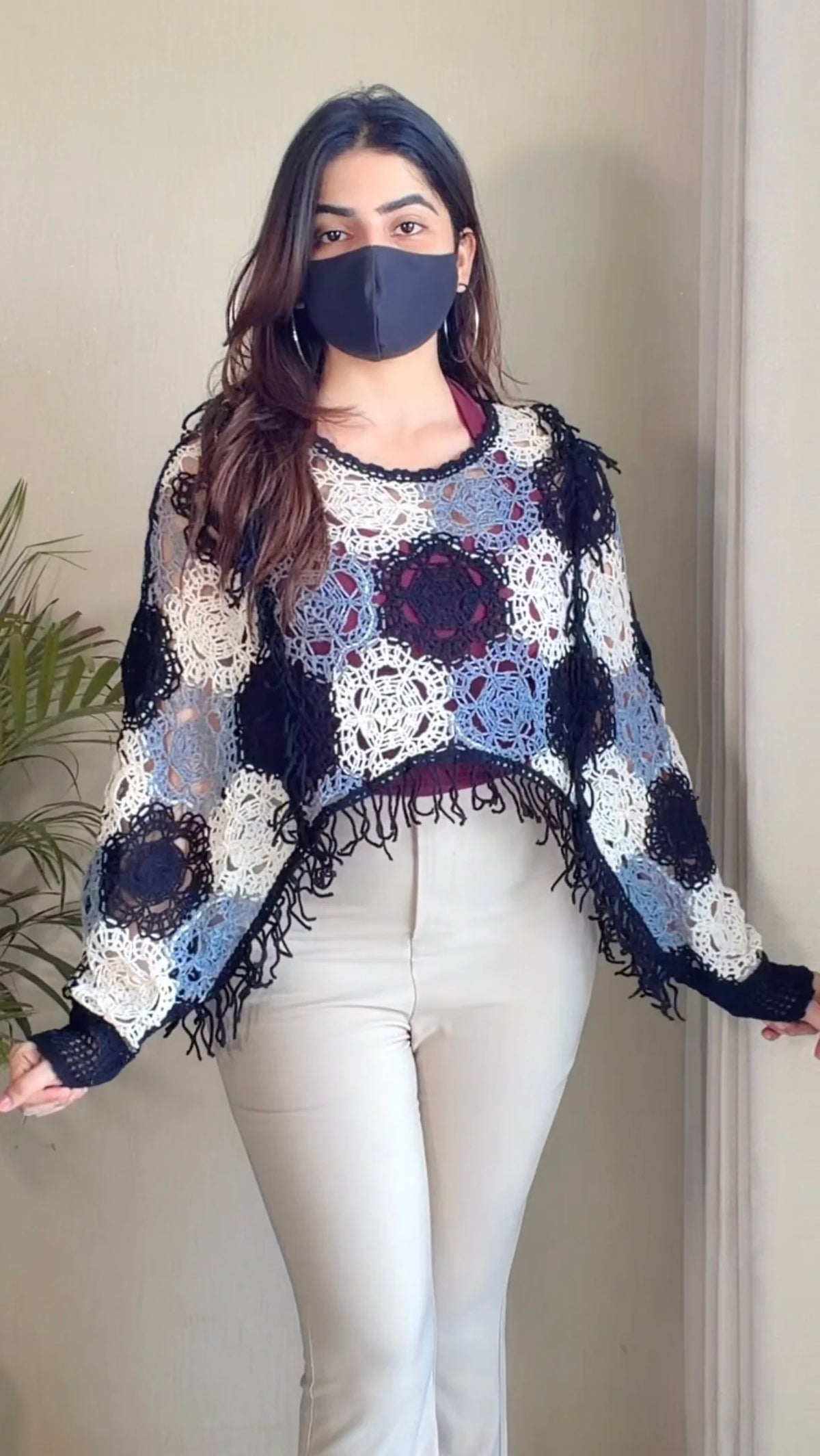 Multicolour Crochet Fringe Top