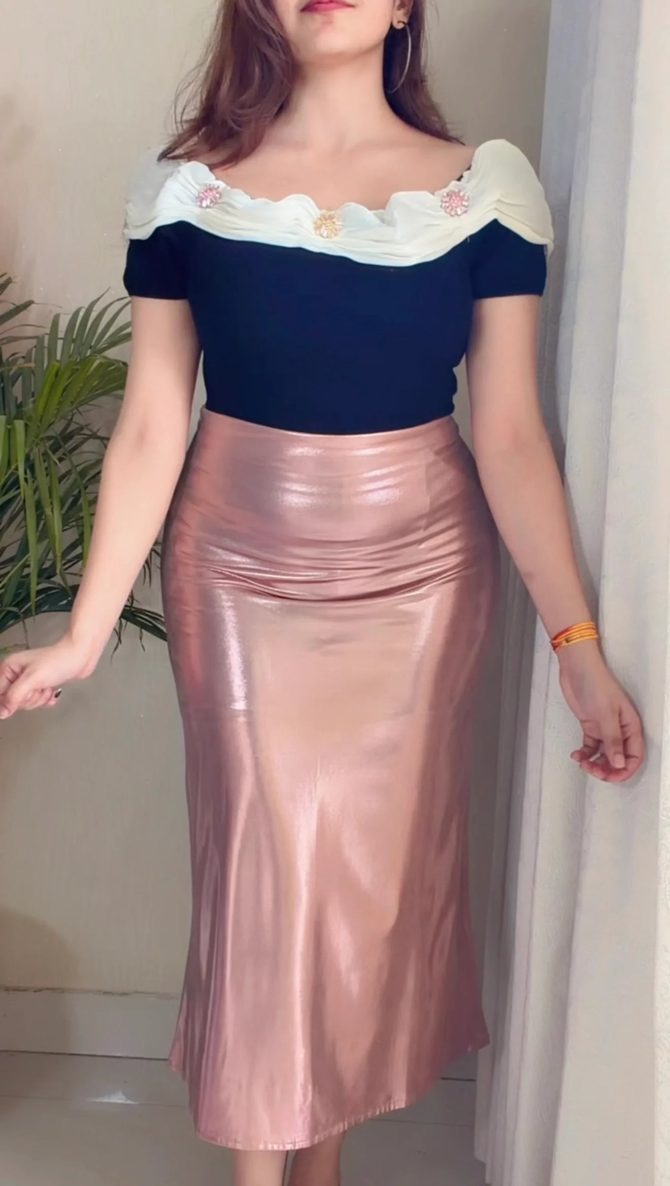 Chic Element Coord Set (Black & Gold metallic)