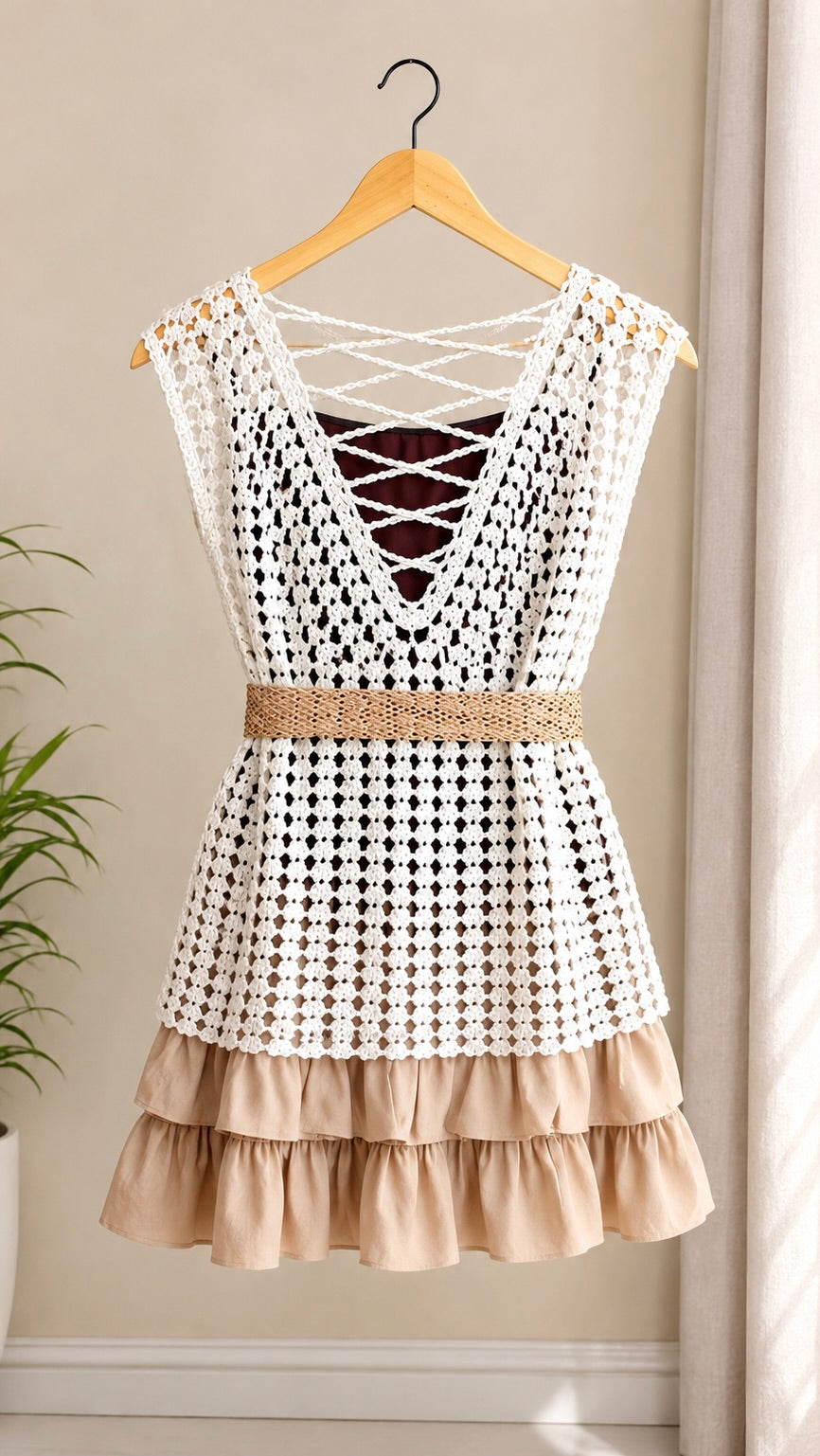 Boho Crochet 4-Piece Co-Ord Set