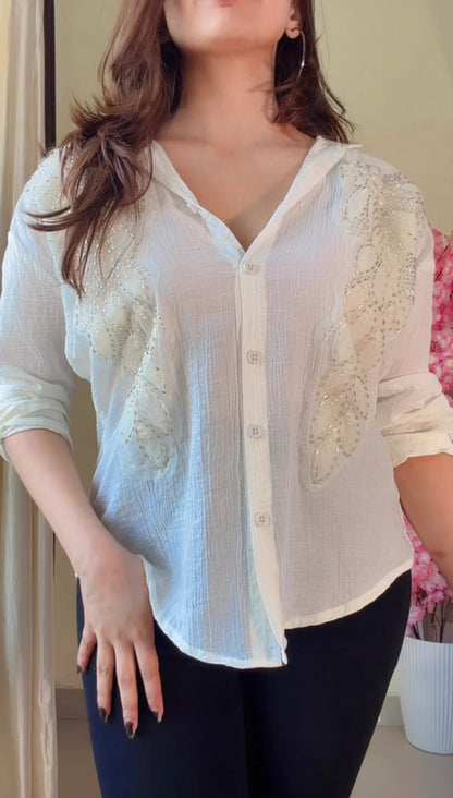 Eggwhiteleaf Embroidered Premium Shirt