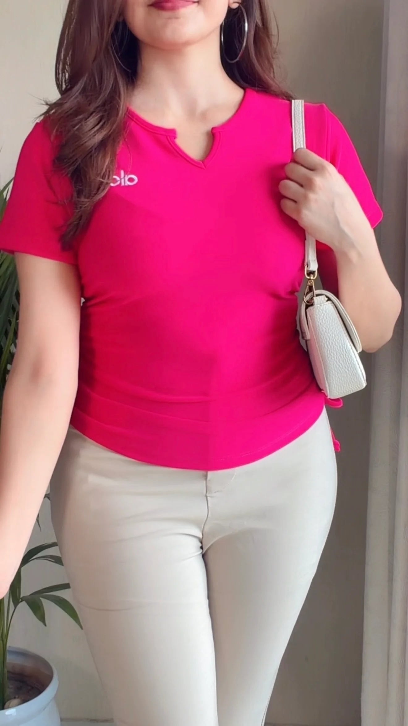 Side Drawstring Fitted Top