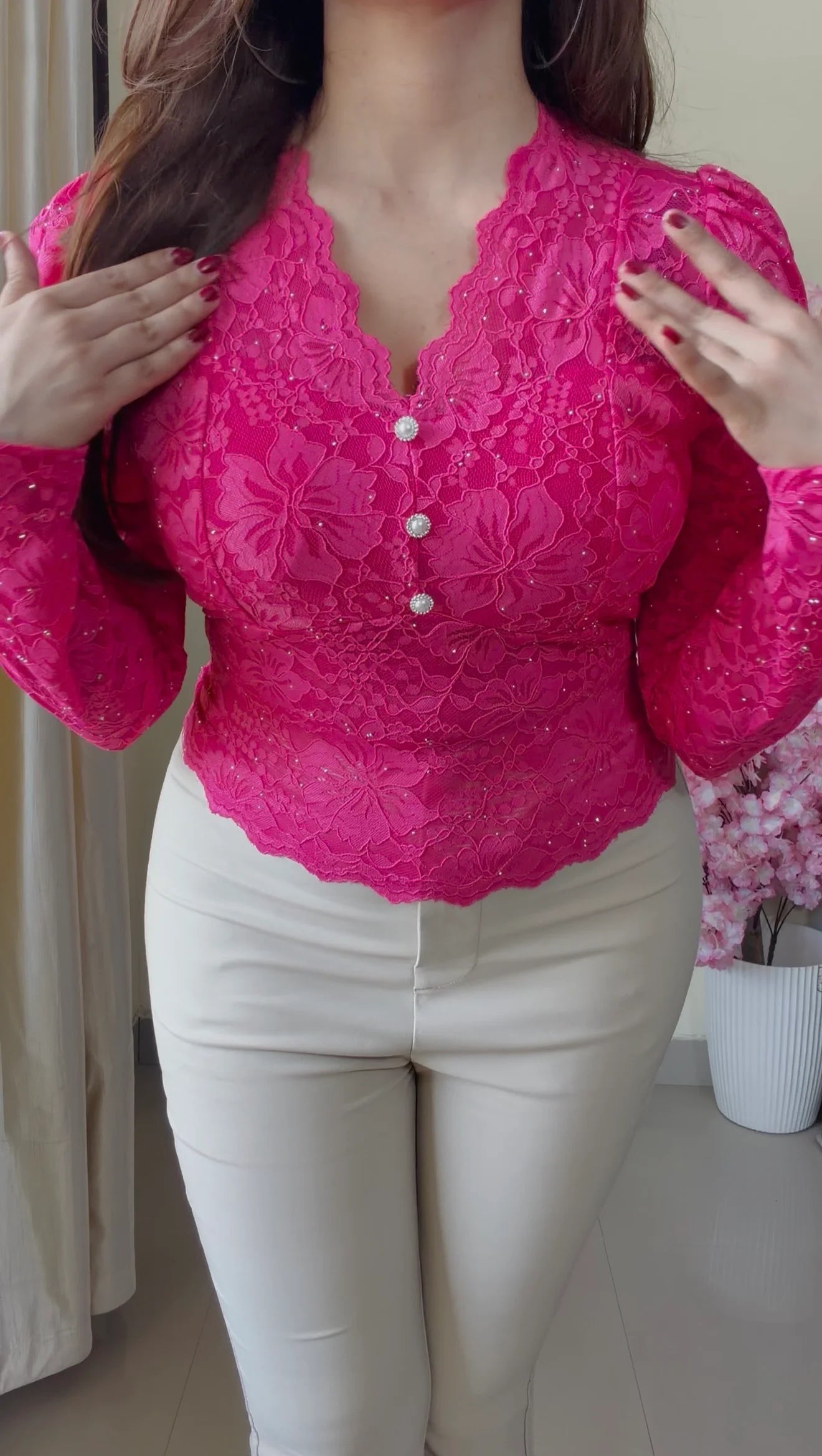 Crystal Studded Padded Top