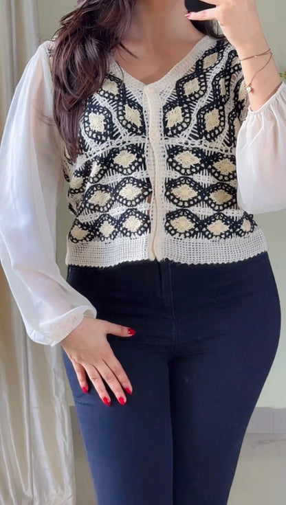 (S To M) Crochet Top- (C-555)