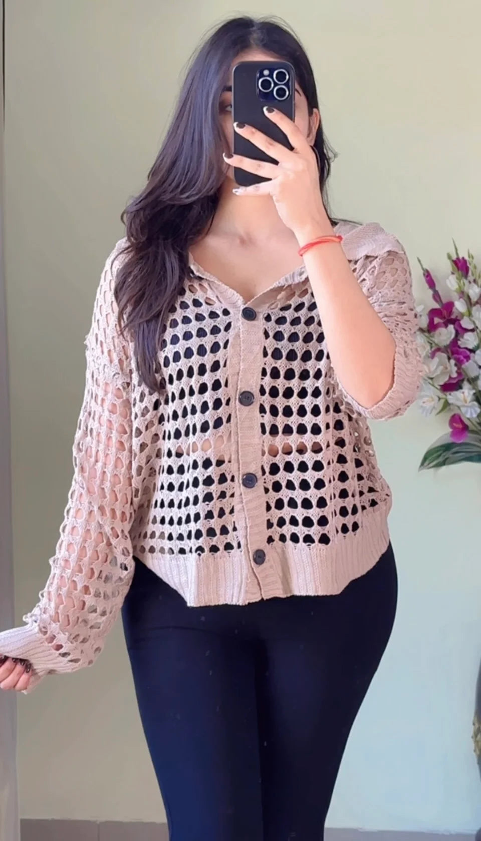 (Size-Free Size ) Crochet Top- CB188