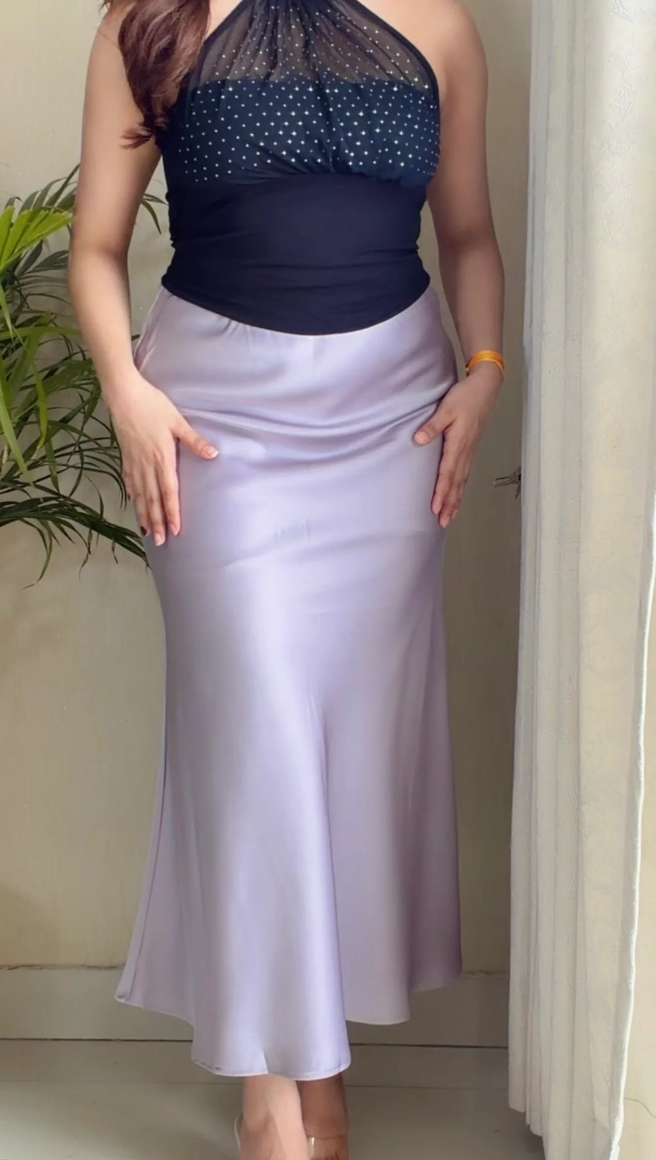 Chic Element Coord Set (Black & Soft Lilac )