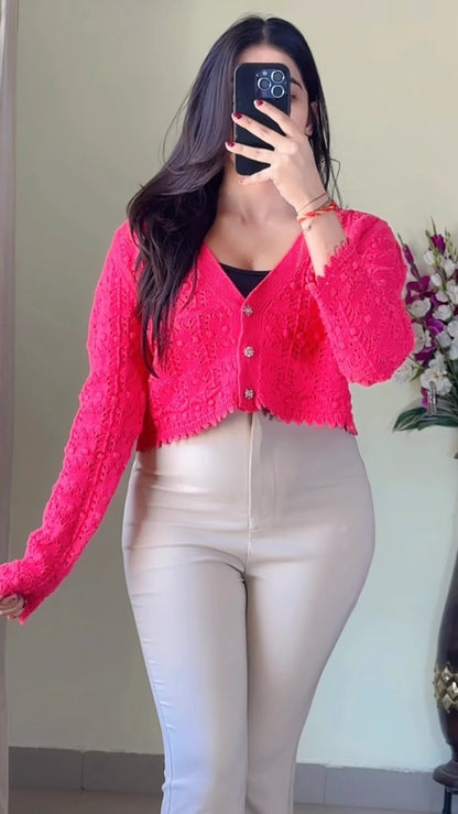 Size(S to M) Crochet Sweater CB-117