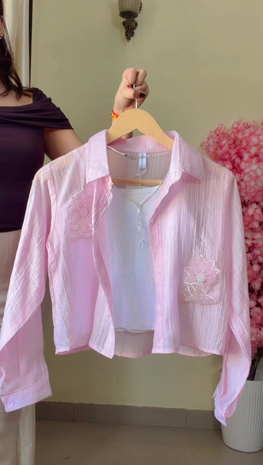 Pastel Pink shirt+ Inner Combo