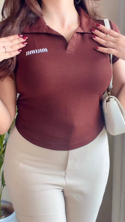 Classic Polo Neck Top