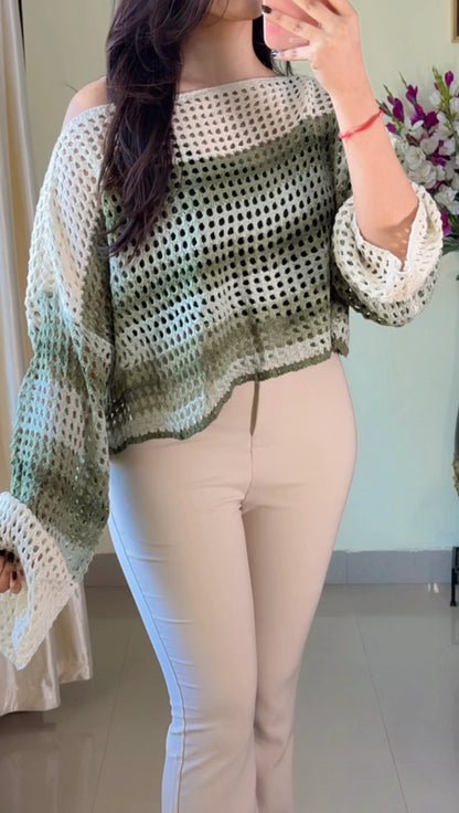 (Free Size) Premium Crochet Top C425