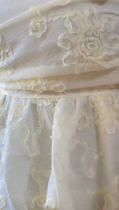 Embroidered Pretty Tube Top (Smoked Back) – T871