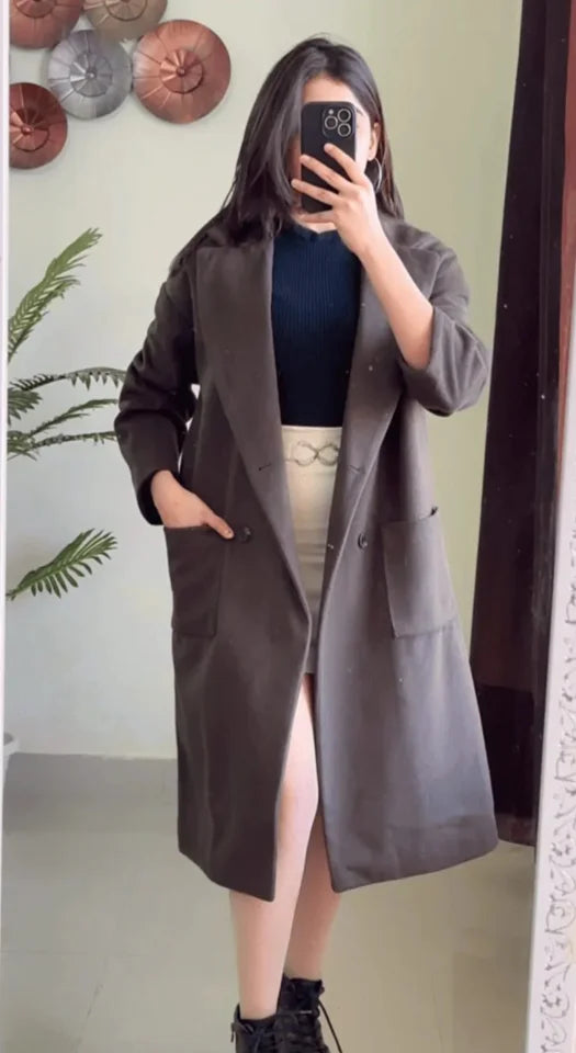 (L To XL) Winter Olive Green Coat W190