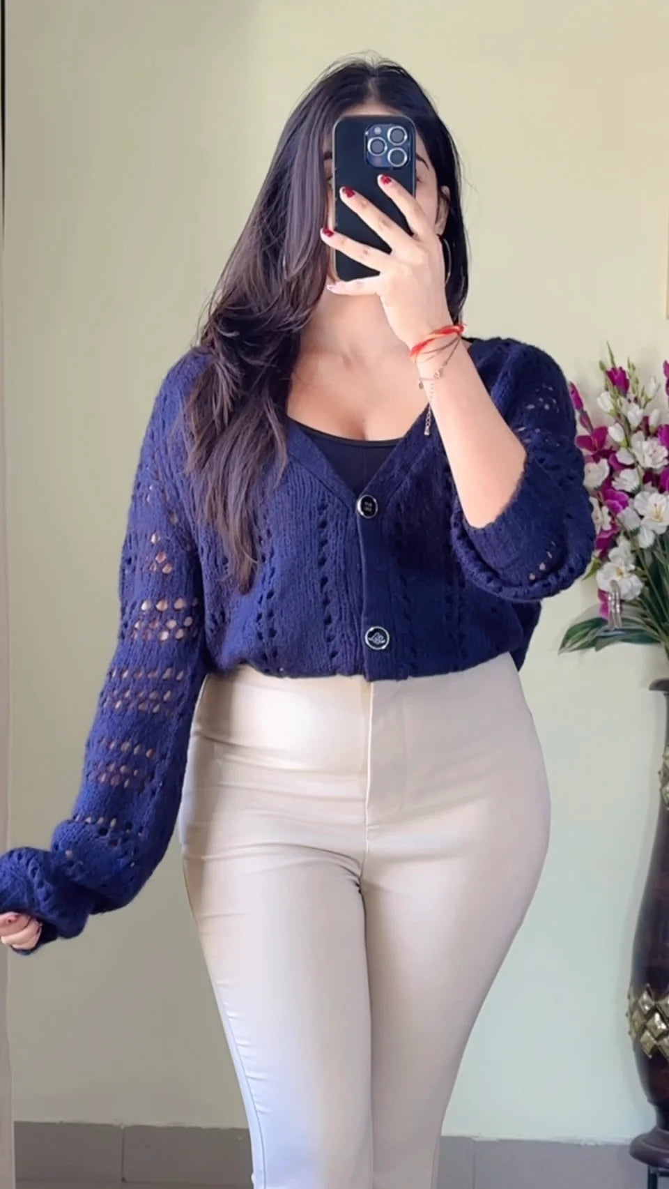 Size(XL to XXL) Crochet Sweater CB-119