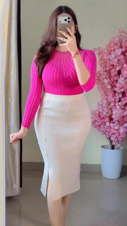 (Size-Free Size) Classy Co-Ord Set-  K-552