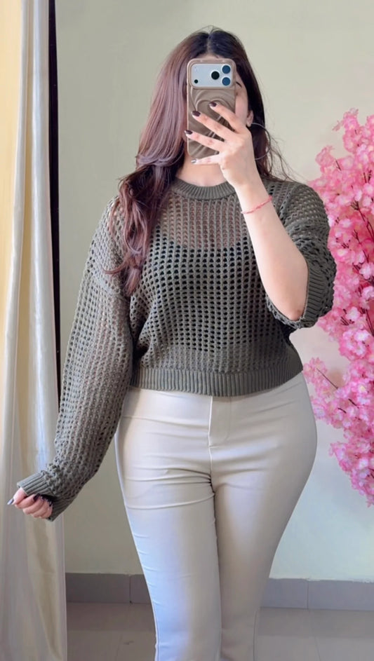 (Size-S to M) Crochet Top- C523