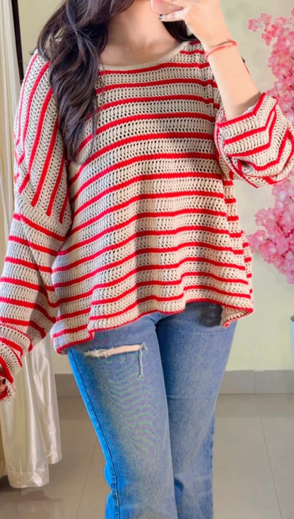 (Free Size) Premium Crochet Top - C449