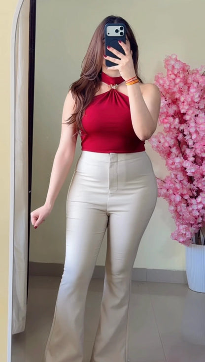 Cross-Neck Pretty  Top
