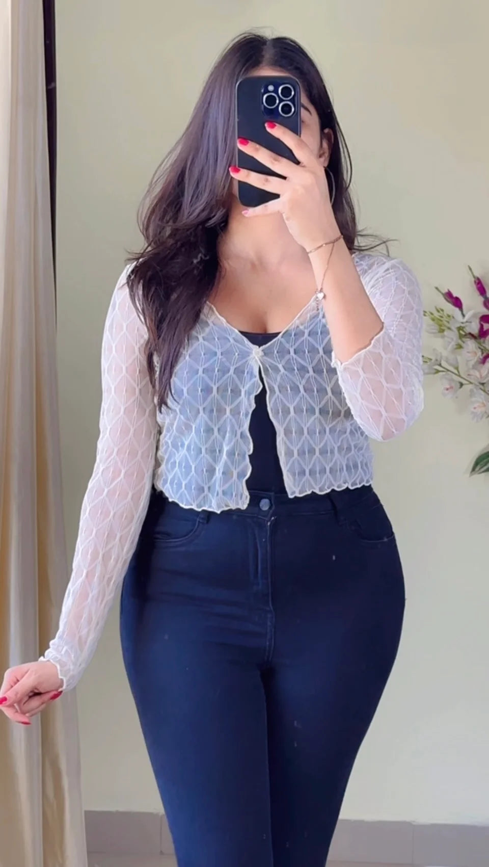 (S To M) Crochet Top- (Cb03)
