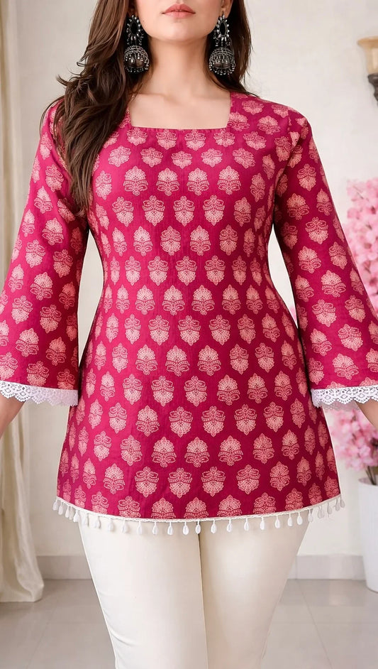 Pretty Flared Sleeves Short kurti