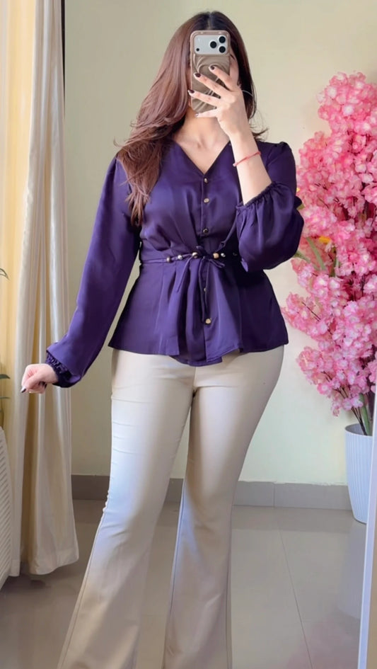 Royal Grace Peplum Shirt