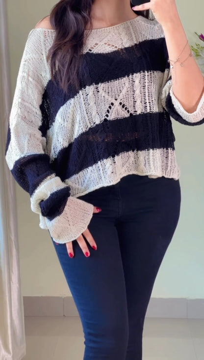 (Free Size 34-40) Crochet Top- (Cb55)