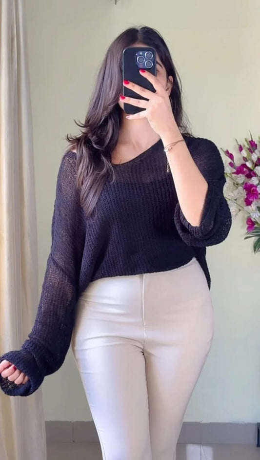 (Free Size 34-40) Crochet Top- (Cb71)